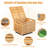 Bamboo Rolling File Storage Organizer Box