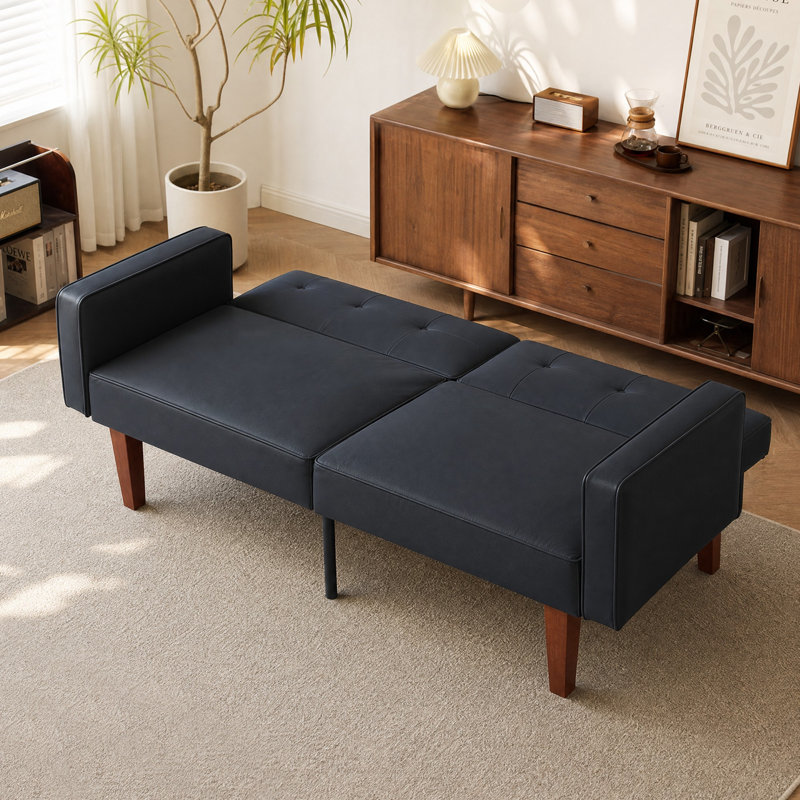 Canapé-lit Modern, Polyester noir