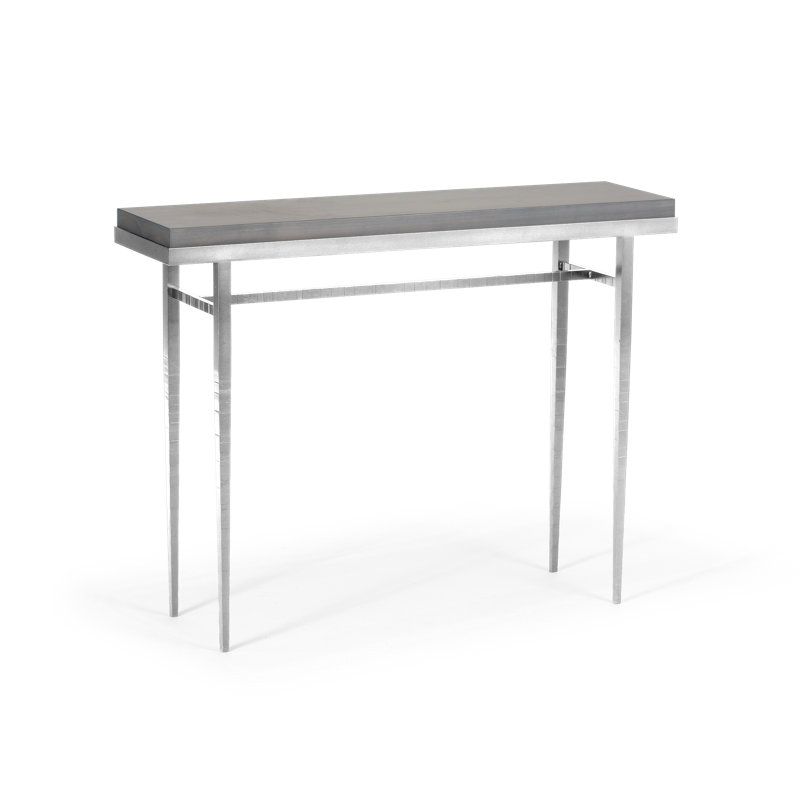 Wick Console Table, Sterling, 32" H x 42" W x 11.5" D, Gray