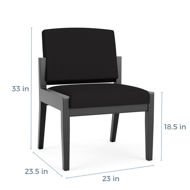 Chaise d’invité Amherst, Noir, Visite libre noire