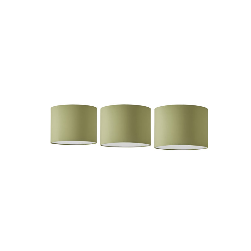 22cm H Blended Fabric Drum Pendant Shade, Green