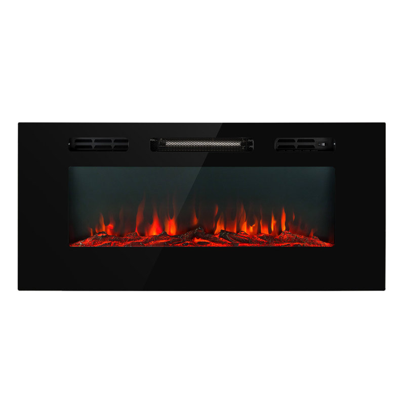 Klarstein Electric Fireplace, 47cm H x 102cm W x 13cm D, Black