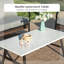 Ensemble de conversation pour patio 7 personnes avec causeuse et fauteuils pivotants-1859114836
