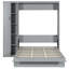 Lit gris avec tablettes pratiques, garde-robe et éclairage à DEL - pour les espaces-2066669757-2066669756