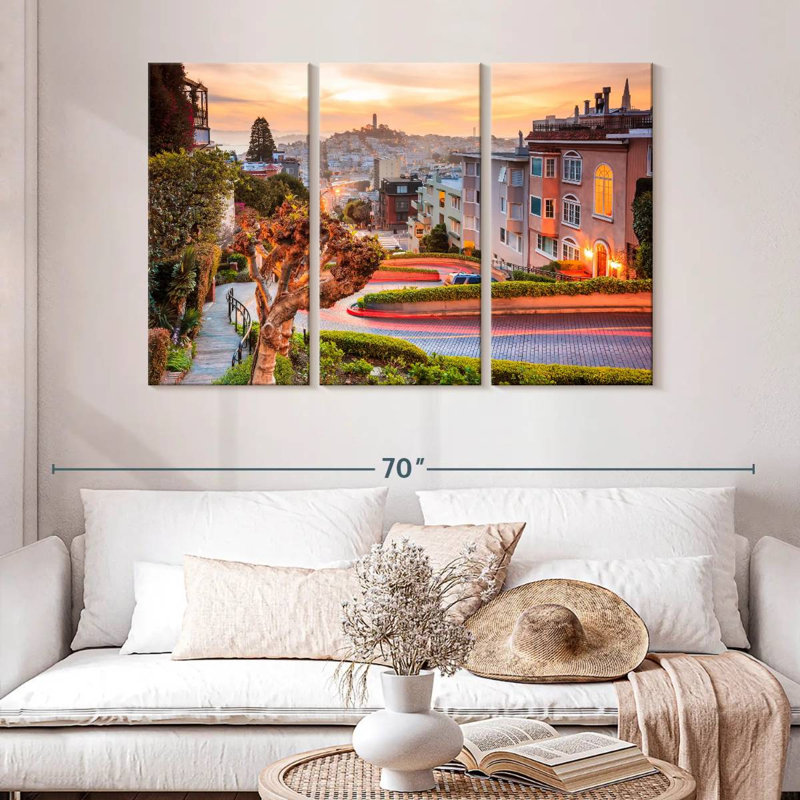 Sireci Downhill Lombard Street, 32" H x 50" W