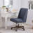 Upholstered Swivel Task Chair with Nailhead Trim-895862022
