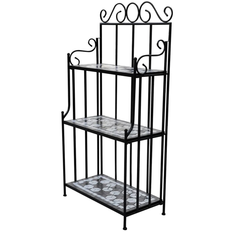 Plant Stand, Black/White