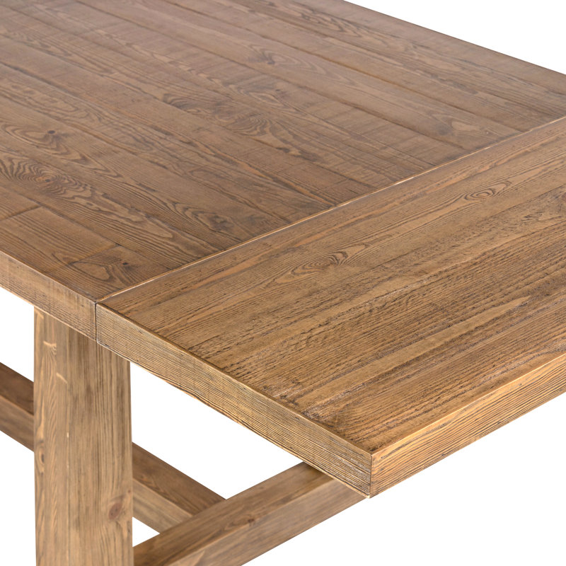 Otto Pine Wood Dining Table, Honey Pine/Waxed Pine