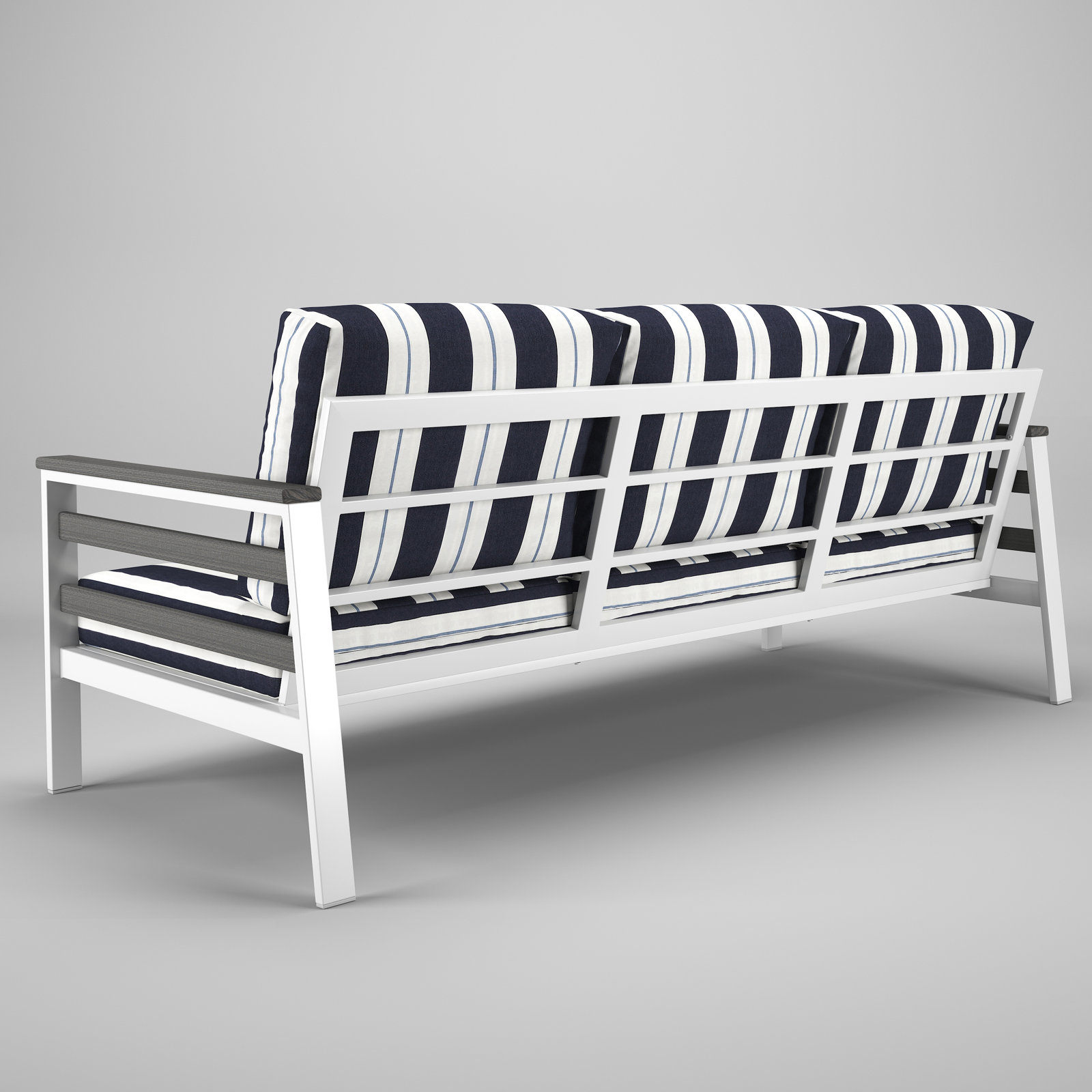 Townsend Metal Outdoor Sofa With Sunbrella Cushion, Relate Harbor
