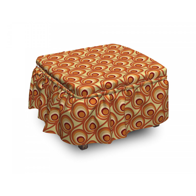 Housse pour repose-pieds doodle cercles