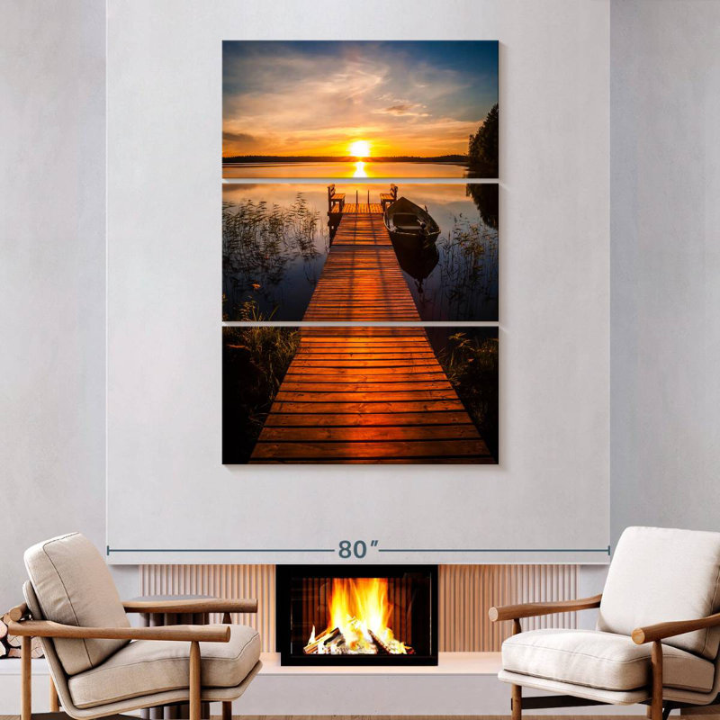 Aletra Finland Sunset Dock, 74" H x 48" W
