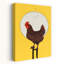 Golden Hour Hen Modern Rustic Abstract Bird Landscape Nature Wall Art Print 1 Piece Wrapped Canvas Wall Art-224776792