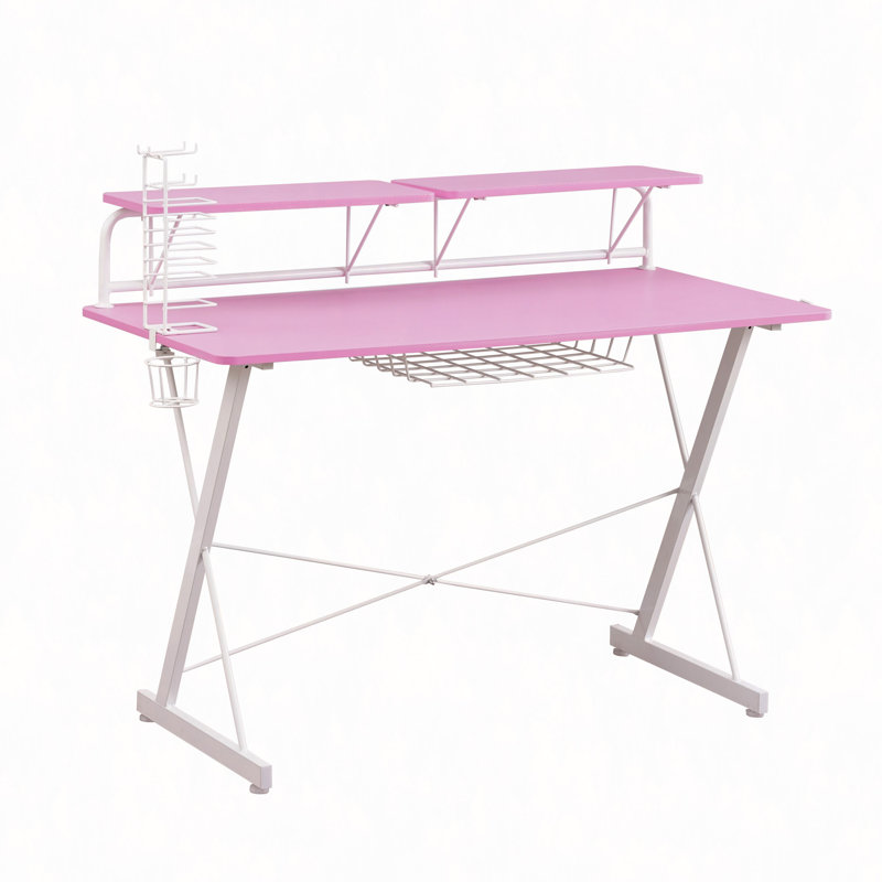 Bureau d'ordinateur avec tablettes