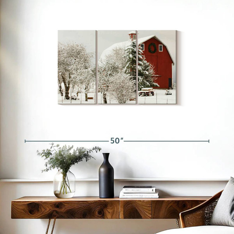 Lilie Festive Barn, 20" H x 33" W