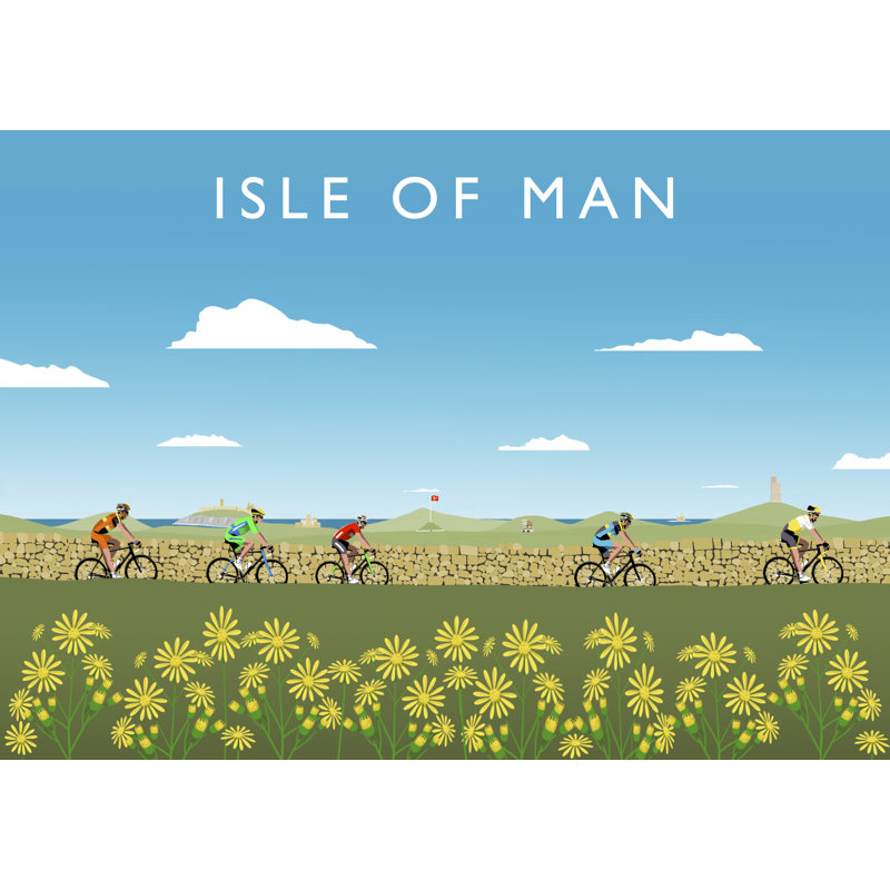 Isle of Man Cycling 1 Piece Wall Art, 40 cm H x 50 cm W x 1 cm D, No Frame