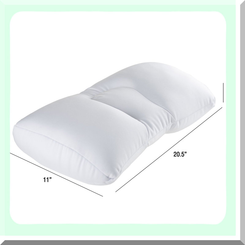 SleepWell Microbead Travel Pillow - White, Supportive Neck Pillow for Sleeping, Hypoallergenic Bead Pillow, Compact Size for Travel, 1 Count Pack