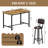 Dining Table Set For 6, 7-Piece Bar Table Set, 50" Industrial Counter Height High Top Table With 6 PU Upholstered Stools, Space-Saving Pub Table Sets For Small Space Bar, Kitchen, Restaurant-338230349-338230351