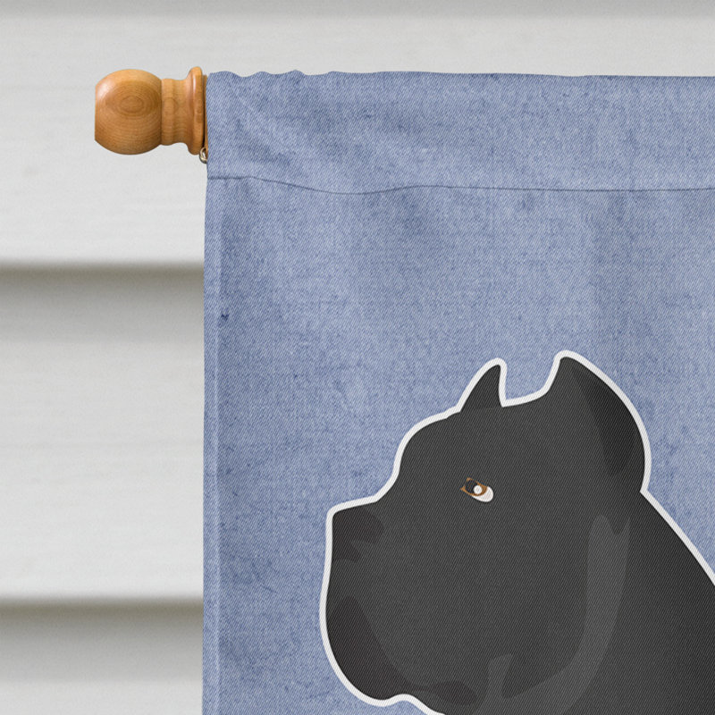Double Sided 40'' H x 28'' W Polyester House Flag, Cane Corso