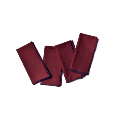 Color Block 4 Piece Cotton Napkin Set