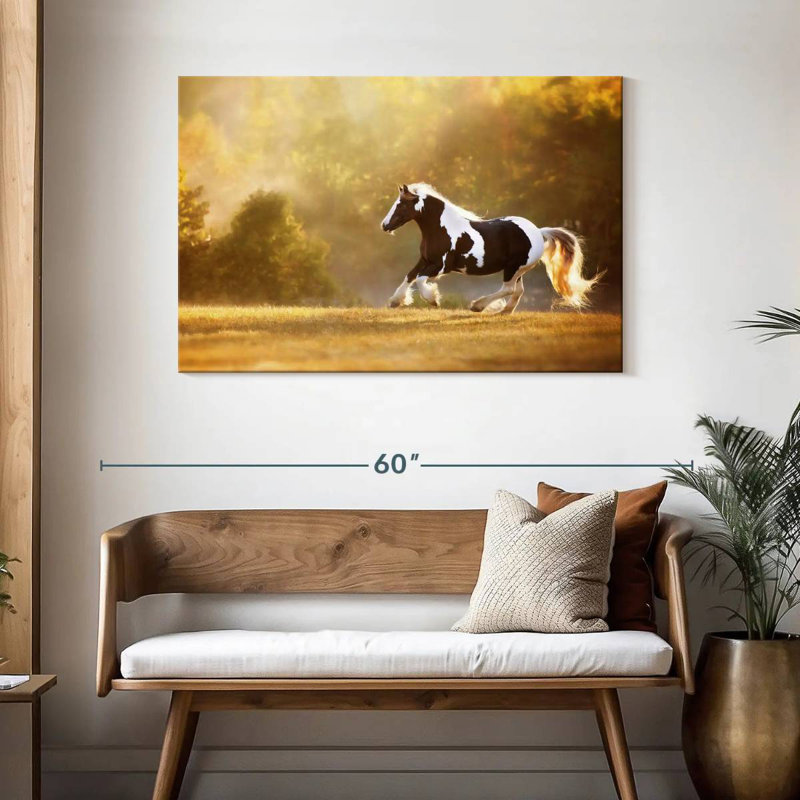 Cheval doré Brampt II, H 30 po x l 45 po