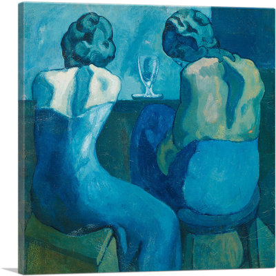 Two Women Sitting At A Bar 1902 by Pablo Picasso - Wrapped Canvas Painting