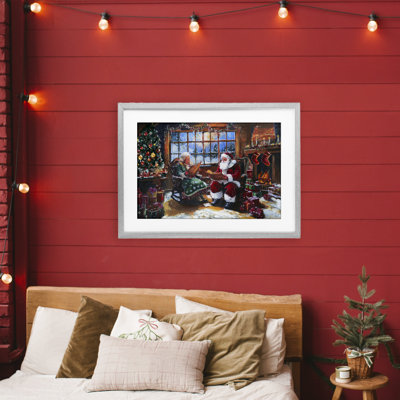 «Mr. and Mr. Claus Hearth», reproduction sous verre encadrée, design par Sara Culpepper