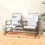 Banc oscillant de style nordique, banc d'extérieur pour 2 personnes