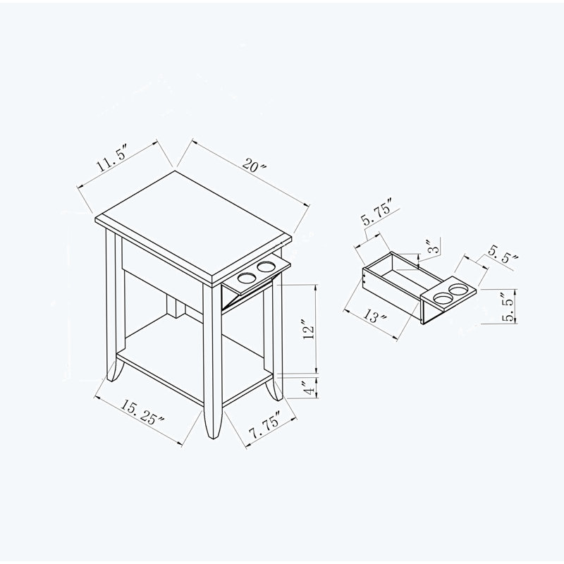 End Table with Storage
