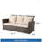 67.7" All-Weather Wicker 3-Seat Patio Sofa With Thick Biege Cushions & Black Frame-966270579