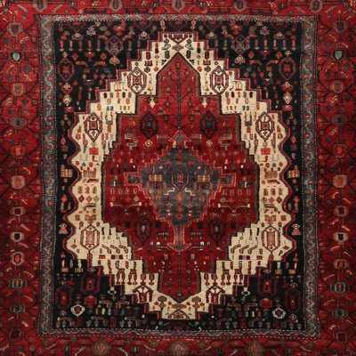 Tapis rouge à motif sud-ouest
