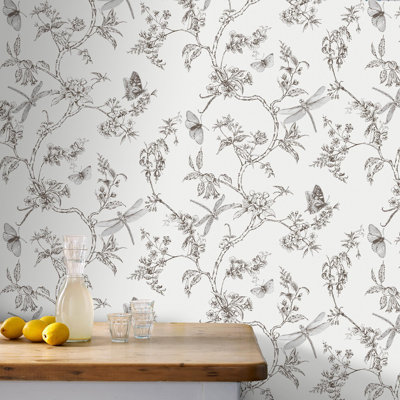 Kitchen & Bathroom Superfresco Easy Nature Trail Butterfly Wallpaper