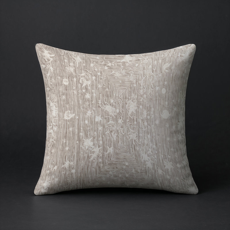 Coussin décoratif intérieur et extérieur Modern, Gris abstrait 49, Carré 16 po