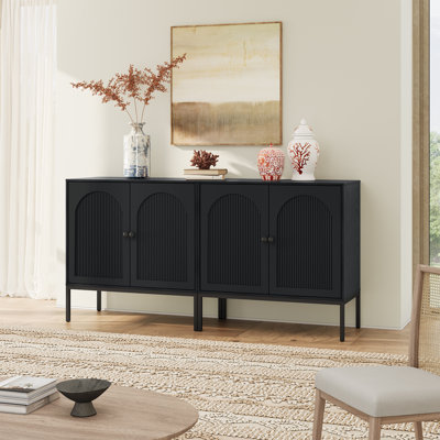 Modern Minimalist Style 31.5‘’ Wide Fluted Panel Sideboard（set Of 2）