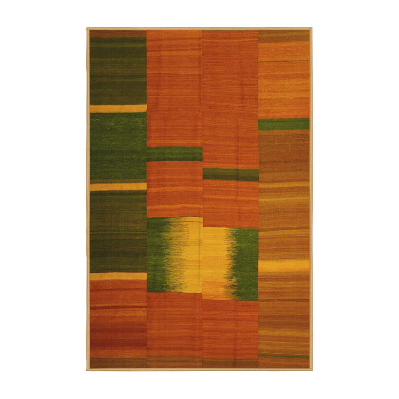 Tapis contemporains jaunes lavables à la machine 1164, Rectangle 2 pi x 3 pi