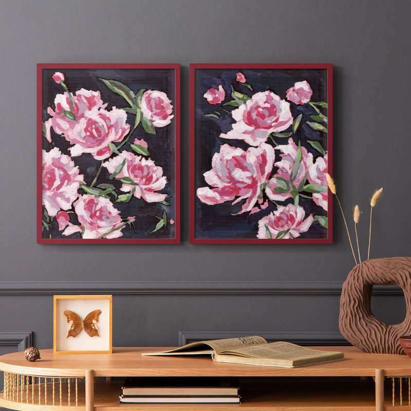 «Meer Rosa I», reproduction encadrée de qualité supérieure - prête à être accrochée - aucun clou requis - aucun clou requis
