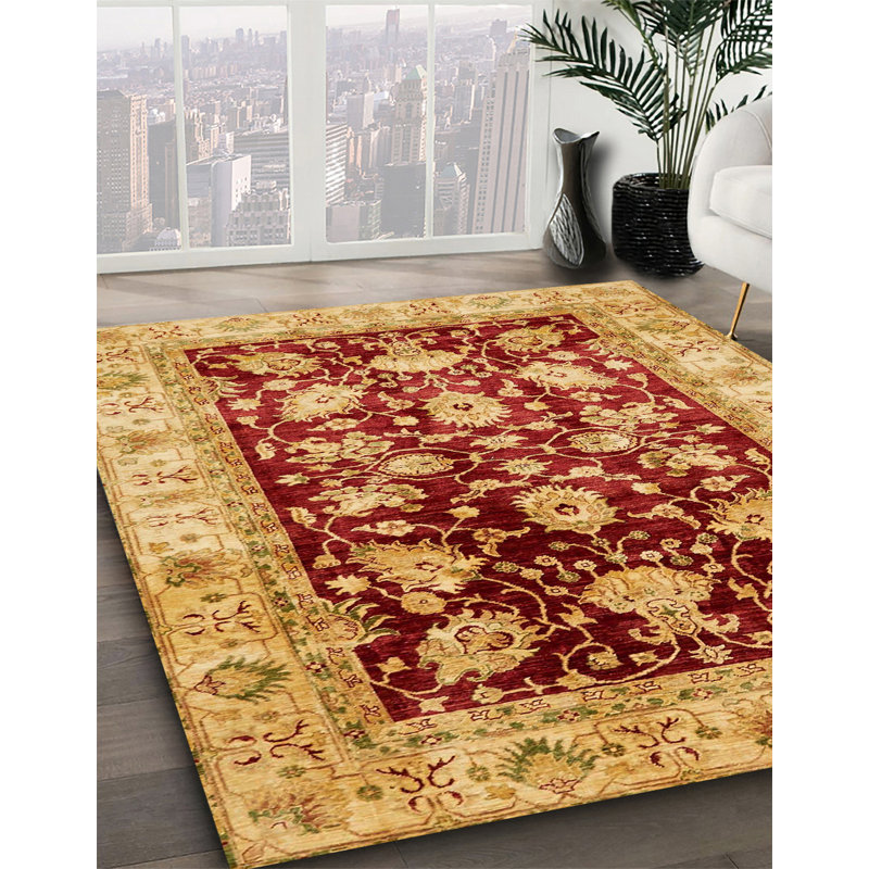 Tapis décoratif multicolore à motif abstrait, Rectangle 4 pi x 6 pi