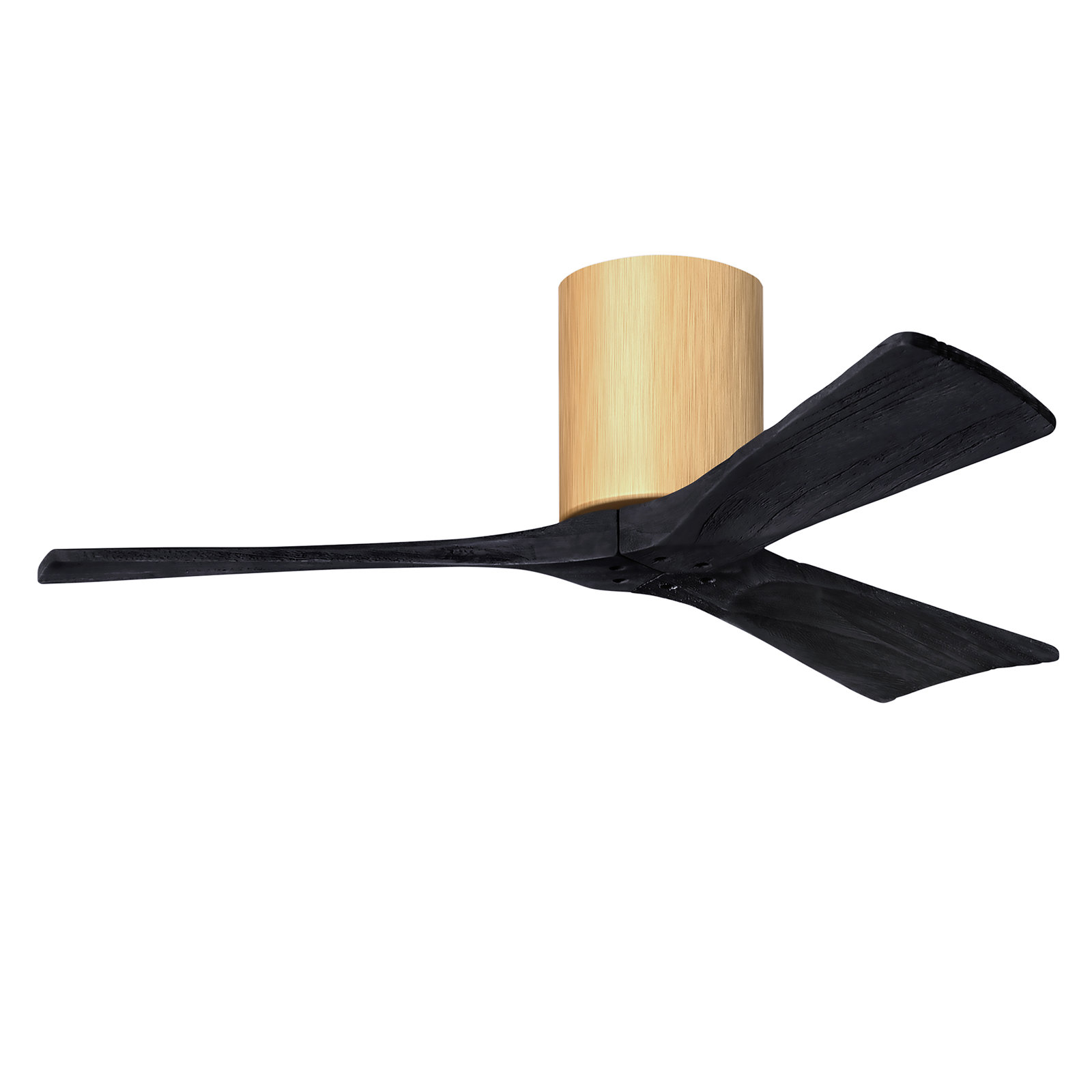 Olivier 3 Blade Ceiling Fan, Matte Black, Light Maple, 42"