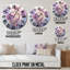 Horloge murale mauve à fleurs mystiques mauves II-604265418