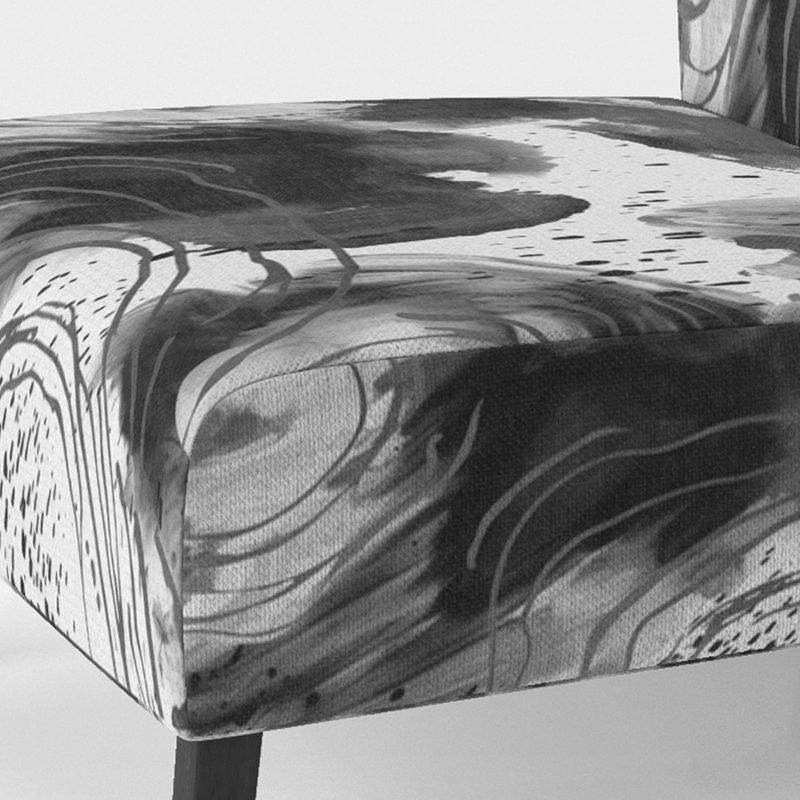 Fauteuil de chambre Kyleena, Noir / Blanc / Gris