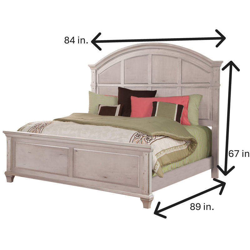 Stratton Standard Bed, King, Antique Cobblestone White