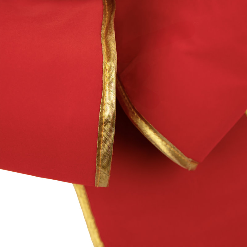 Arc de Noël en velours de velours de forme 3D rouge avec boucles 26 g x 26 po 26 po x 40 po