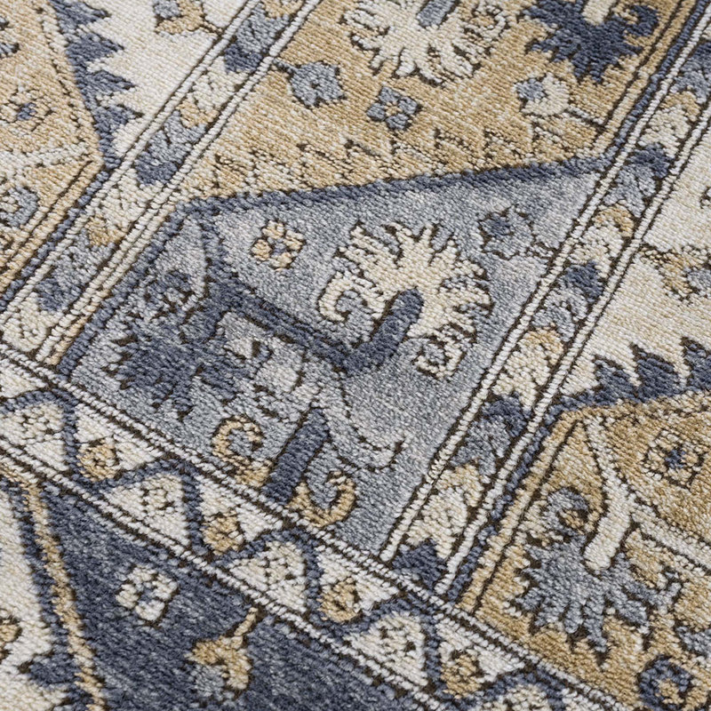Tapis à motif de tuiles traditionnelles, Tapis de couloir 2 pi 7 po x 7 pi