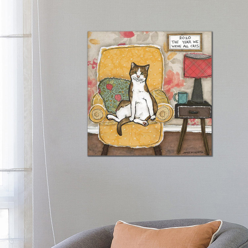 We Were All Cats 1 Piece Wrapped Canvas Painting, 66.04 cm H x 66.04 cm W x 1.91 cm D