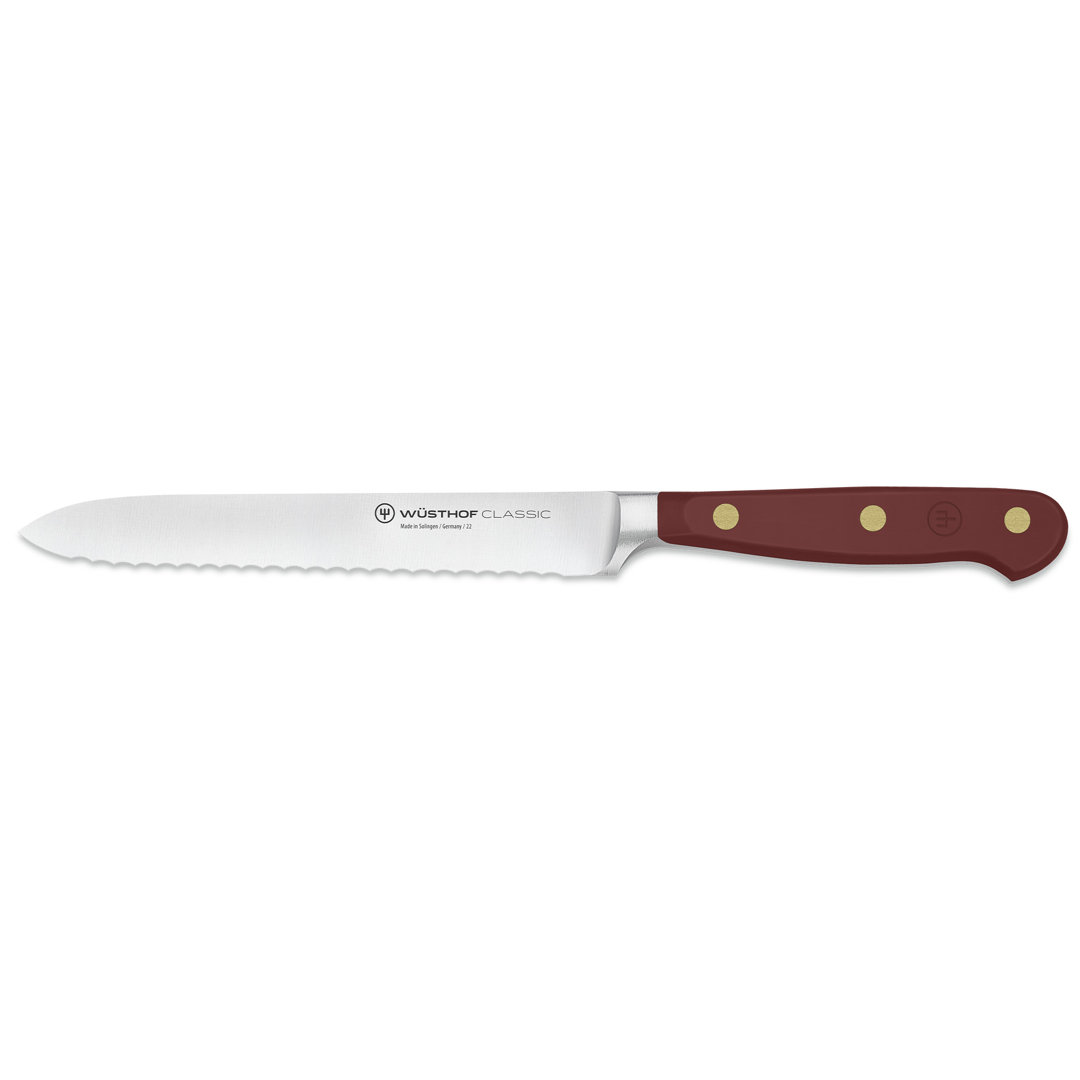 WÜSTHOF German Classic Color Tasty Sumac 5" Serrated Utility Knife WÜSTHOF