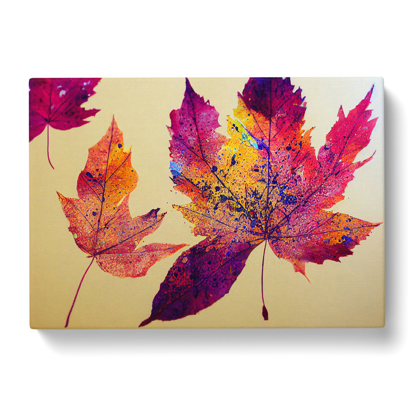 Paint Leaf Splash Vol.2 - Wrapped Canvas, 40cm H x 60cm W x 3cm D