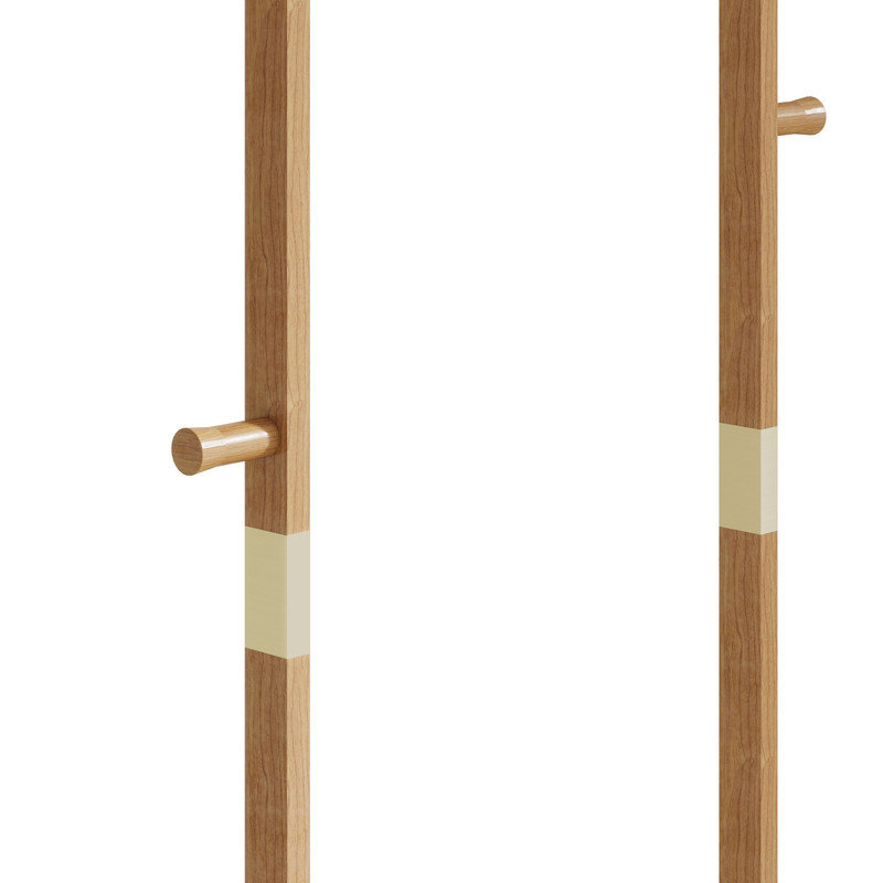 Portemanteaux naturel en bois massif 23,6 x 11 x 71 po, écologique, facile à assembler pour le salon de l'entrée de la chambre à coucher