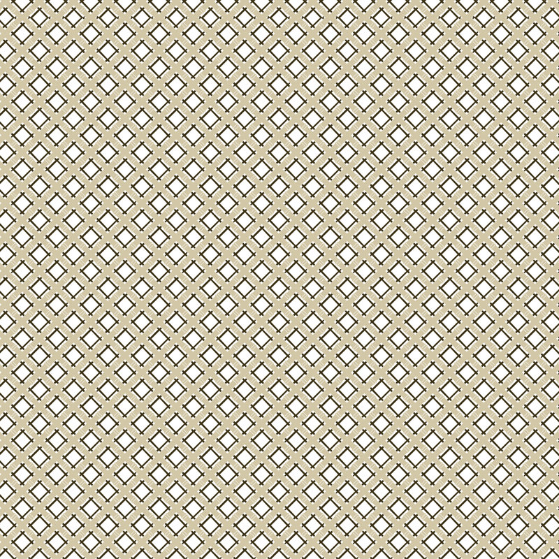 Trellis 100% Cotton Performance Fabric, Beige/Negro