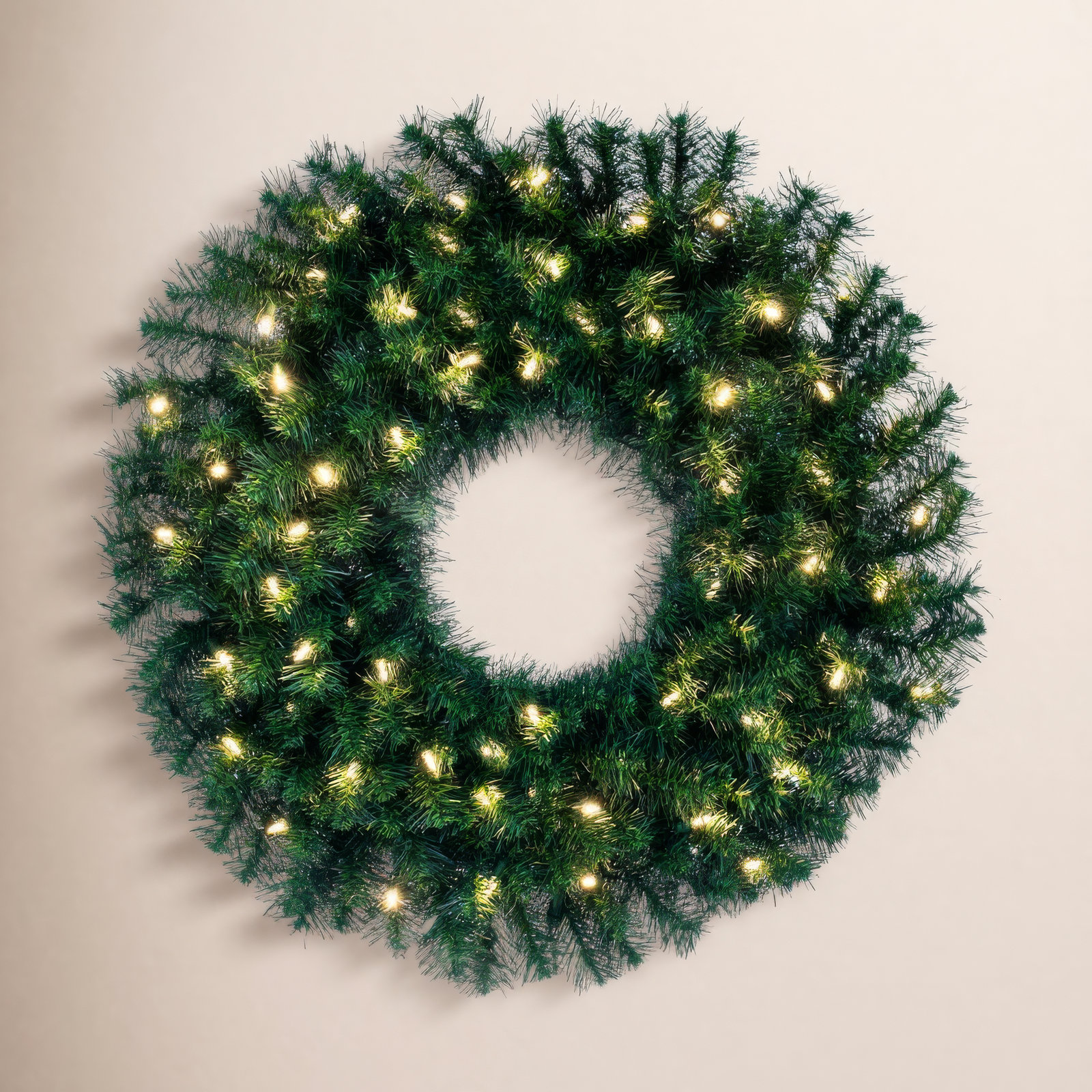 Alanny 72" Pre-Lit Mixed Christmas Wreath, 30" x 30"