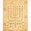 Tapis sable unique noué à la main de conception unique 6 pi 2 po x 9 pi 3 po Keller
