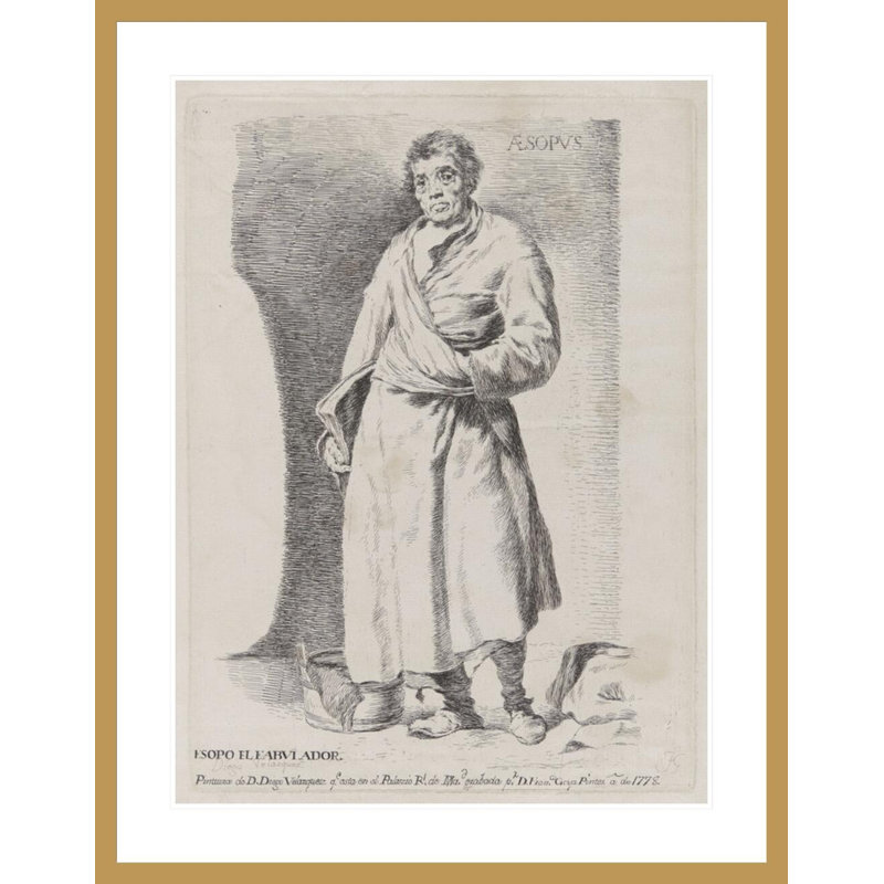 «Aesopus» par Francisco de Goya - Estampe numérique encadrée, H 41,5 po x l 32,52 po